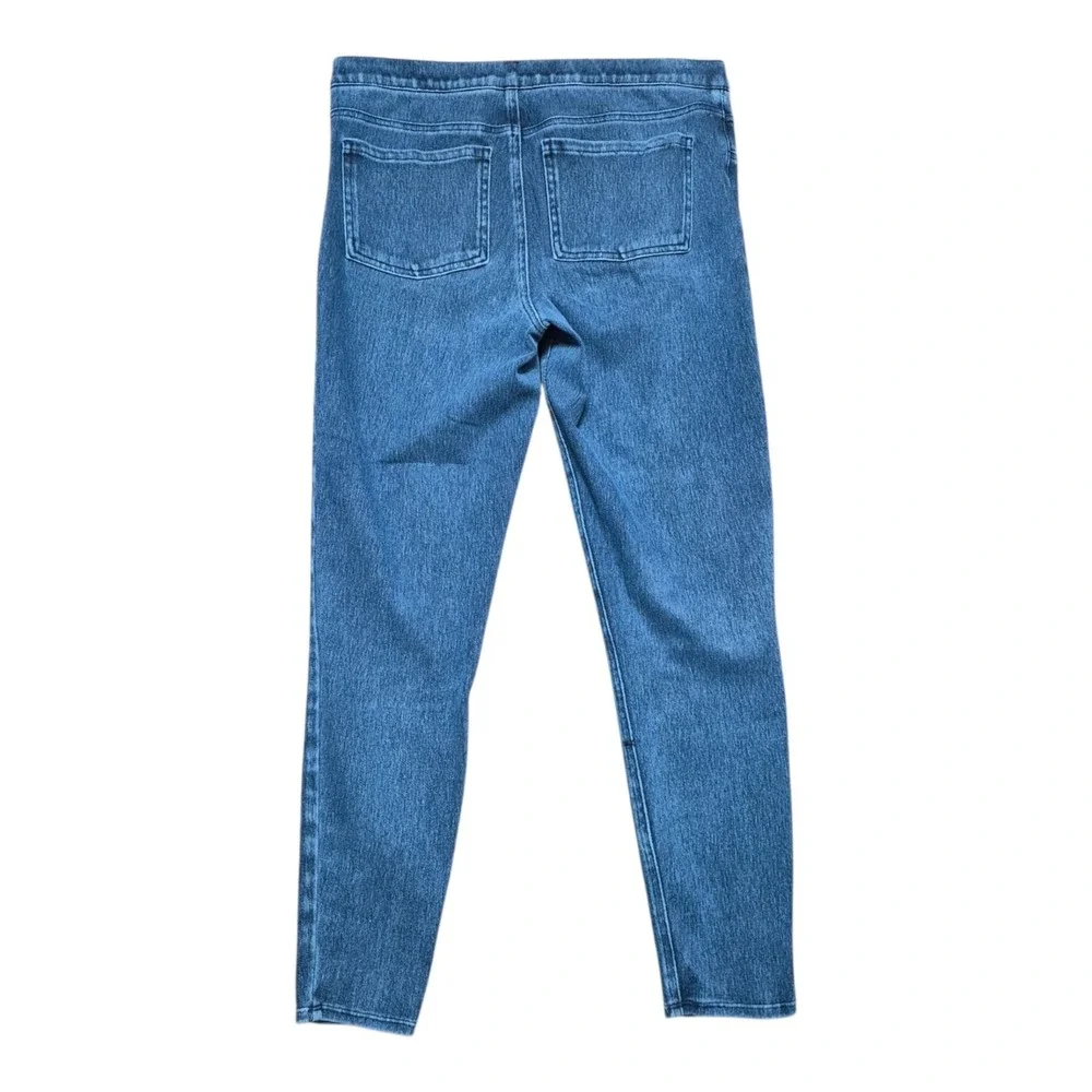 Spanx Women's L Style 20018R Pull On Skinny Jeans Blue Stretch Denim Shaping‎